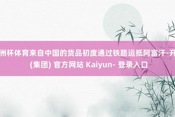 欧洲杯体育来自中国的货品初度通过铁路运抵阿富汗-开云 (集团) 官方网站 Kaiyun- 登录入口