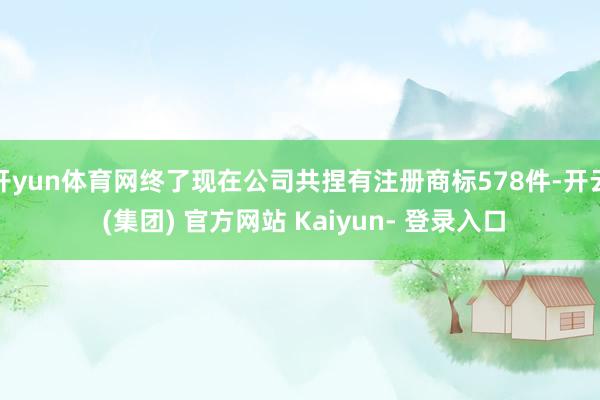 开yun体育网终了现在公司共捏有注册商标578件-开云 (集团) 官方网站 Kaiyun- 登录入口