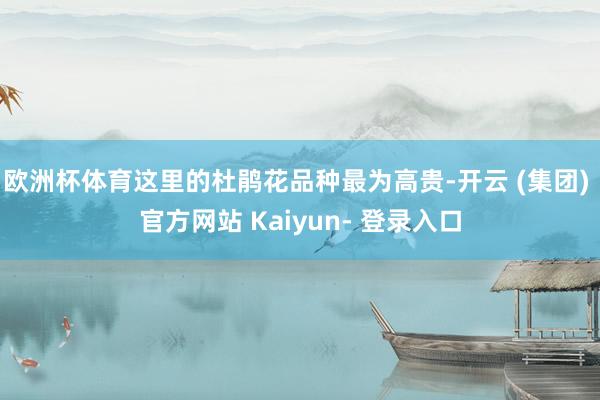 欧洲杯体育这里的杜鹃花品种最为高贵-开云 (集团) 官方网站 Kaiyun- 登录入口