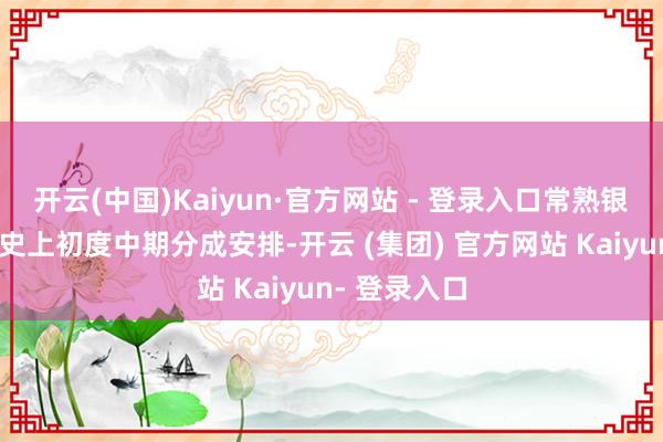 开云(中国)Kaiyun·官方网站 - 登录入口常熟银行还发布历史上初度中期分成安排-开云 (集团) 官方网站 Kaiyun- 登录入口