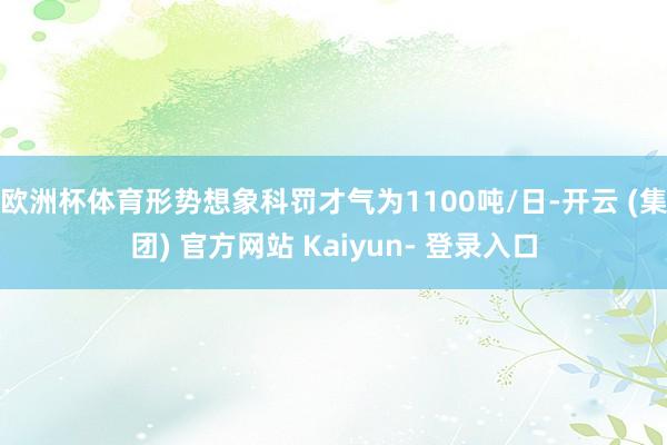 欧洲杯体育形势想象科罚才气为1100吨/日-开云 (集团) 官方网站 Kaiyun- 登录入口