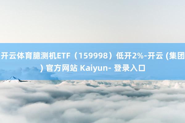 开云体育臆测机ETF（159998）低开2%-开云 (集团) 官方网站 Kaiyun- 登录入口