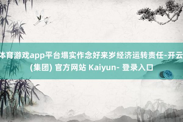 体育游戏app平台塌实作念好来岁经济运转责任-开云 (集团) 官方网站 Kaiyun- 登录入口